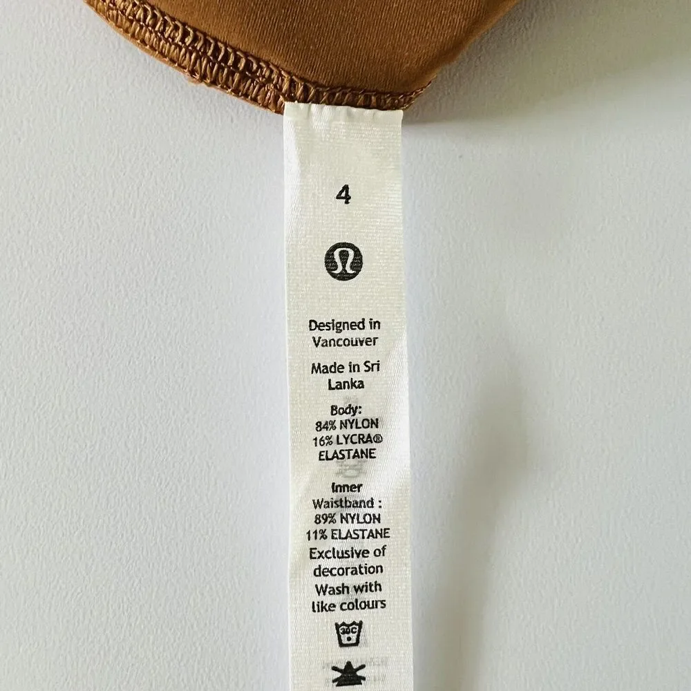 LULULEMON ATHLETICA Copper Brown Base Pace HR Tight 25